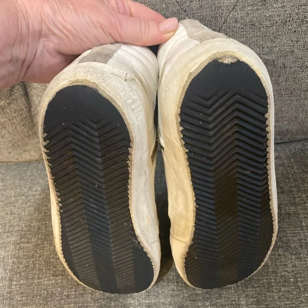 Golden Goose Slide High-Top Sneakers in Gray and White Women Size 37